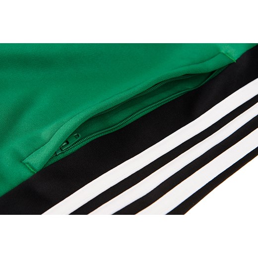 Zielona bluza chłopięca Adidas z poliestru bez wzorów 