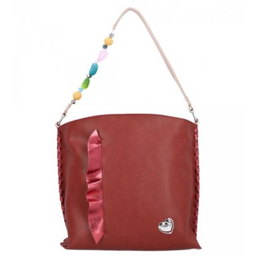 Shopper bag czerwona Chiara Design mieszcząca a8 