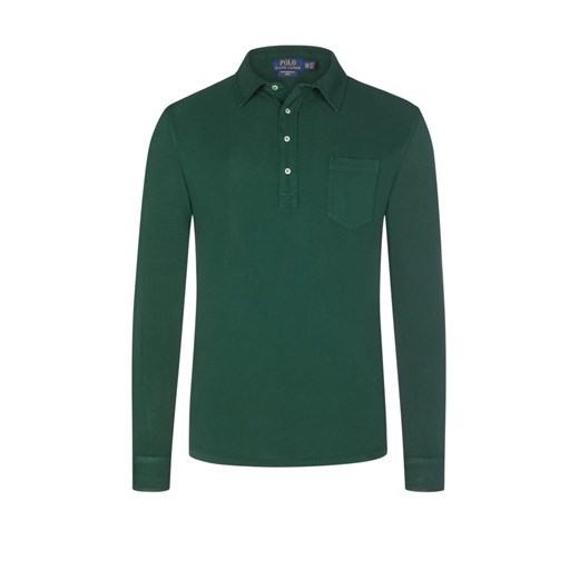 Polo Ralph Lauren, Koszulka polo z długim rękawem, z kieszenią na piersi Zielony