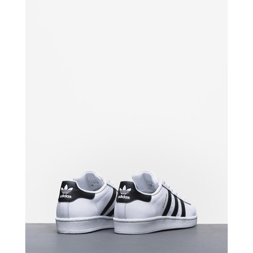 Buty sportowe damskie Adidas Originals płaskie białe bez wzorów skórzane 