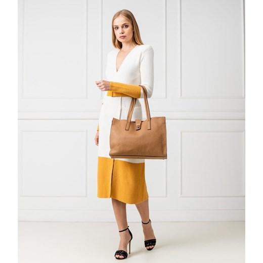 Shopper bag Furla elegancka duża ze skóry na ramię 
