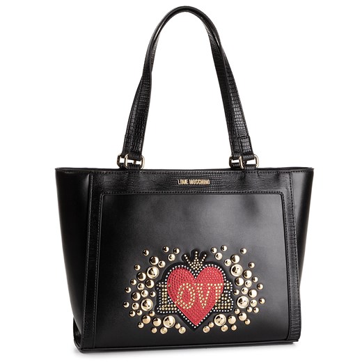 Shopper bag Love Moschino bez dodatków na ramię 