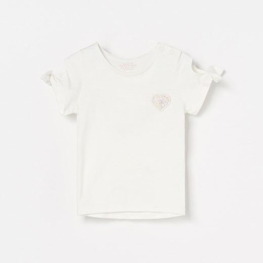 Odzież dla niemowląt Reserved biała z aplikacją dla dziewczynki 