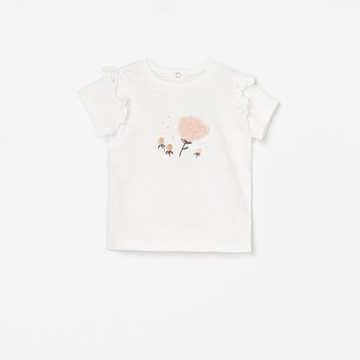 Odzież dla niemowląt biała Reserved z aplikacjami  dla dziewczynki 