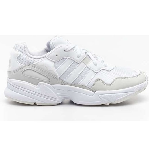 Białe buty sportowe męskie Adidas z nubuku na wiosnę 