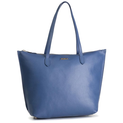 Shopper bag Furla bez dodatków elegancka mieszcząca a8 na ramię 