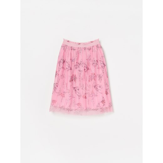 Reserved - Plisowana spódnica w kwiaty - Różowy Reserved  110 