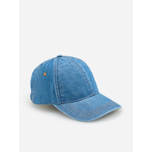 Reserved - Jeansowa czapka z daszkiem - Niebieski  Reserved One Size 