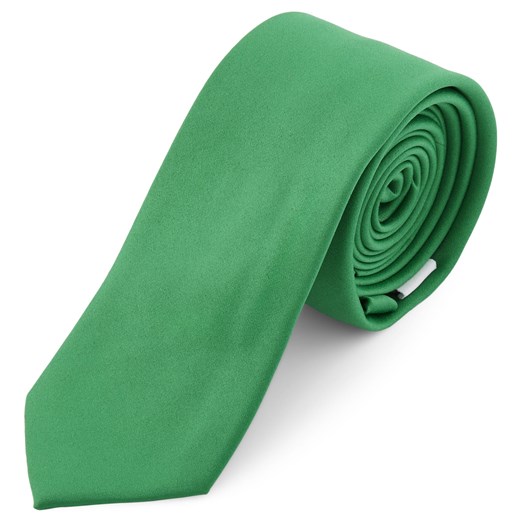Podstawowy krawat w kolorze szmaragdowo-zielonym 6 cm