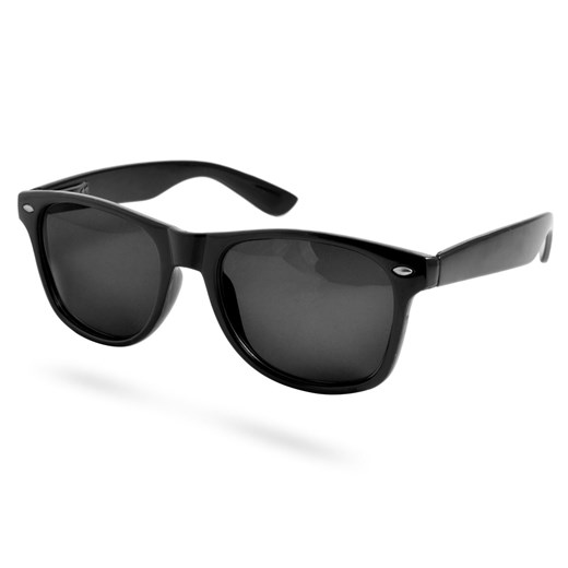 Czarne spolaryzowane okulary przeciwsłoneczne retro