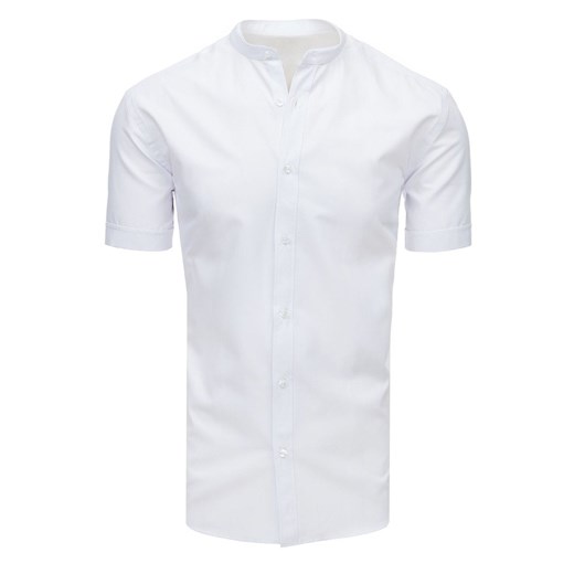 Koszula męska z krótkim rękawem biała (kx0898) Dstreet  XL 