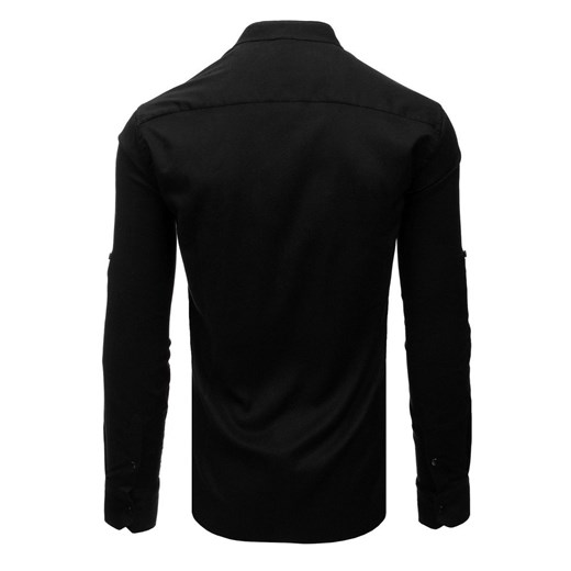 Koszula męska z długim rękawem czarna (dx1748)  Dstreet XL promocyjna cena  