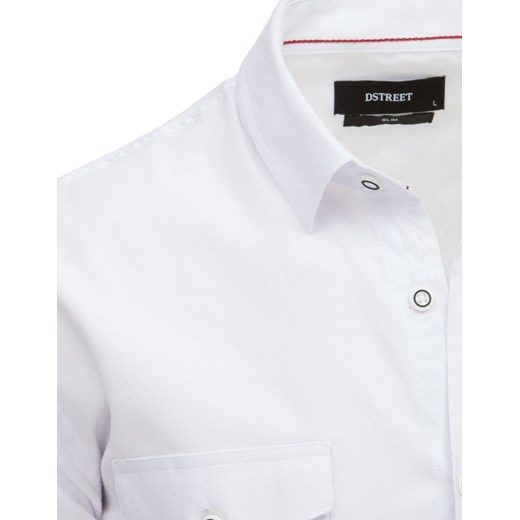 Koszula męska z długim rękawem biała (dx1759) Dstreet  XXL promocja  