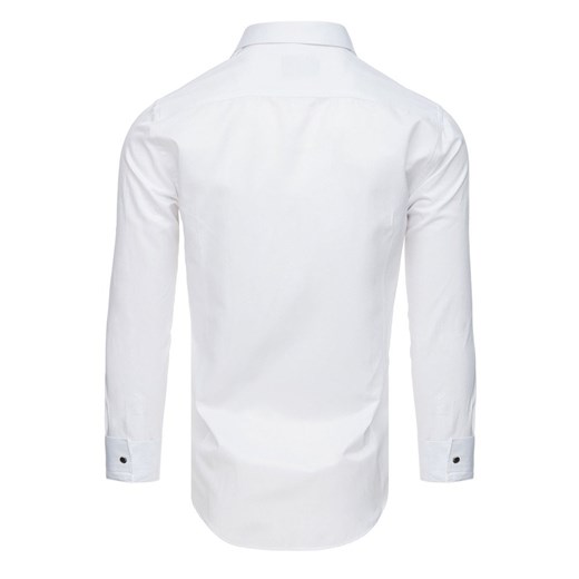 Koszula smokingowa z plisami biała (dx1744)  Dstreet M 