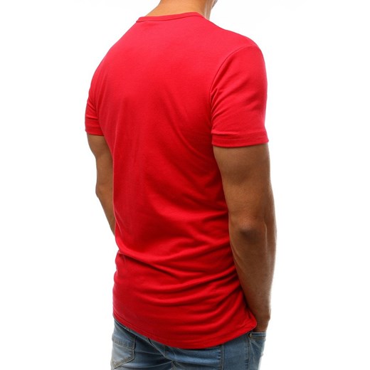 T-shirt męski z nadrukiem czerwona (rx3521) Dstreet  XL okazja  