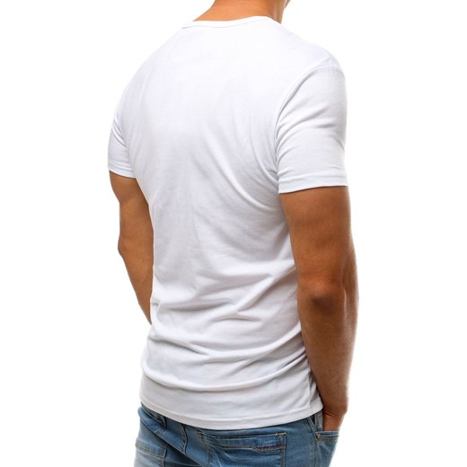 T-shirt męski z nadrukiem biały (rx3542)  Dstreet XXL promocyjna cena  