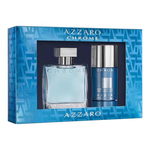 Azzaro Chrome  zestaw - woda toaletowa  50 ml + dezodorant sztyft 75 ml Azzaro  1 Perfumy.pl