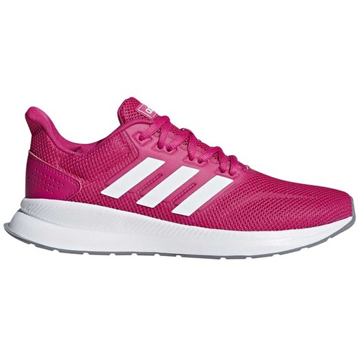 Buty sportowe damskie Adidas do biegania gładkie różowe płaskie 
