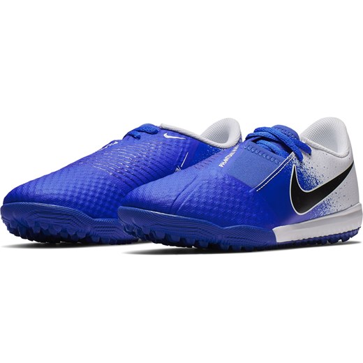 Niebieskie buty sportowe dziecięce Nike Football sznurowane 