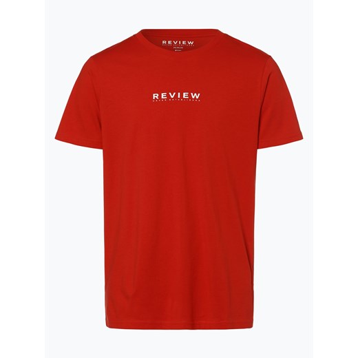 Review - T-shirt męski, czerwony Review  M vangraaf