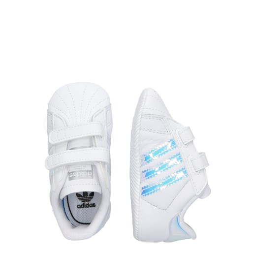 Buciki niemowlęce białe Adidas Originals na wiosnę na rzepy 