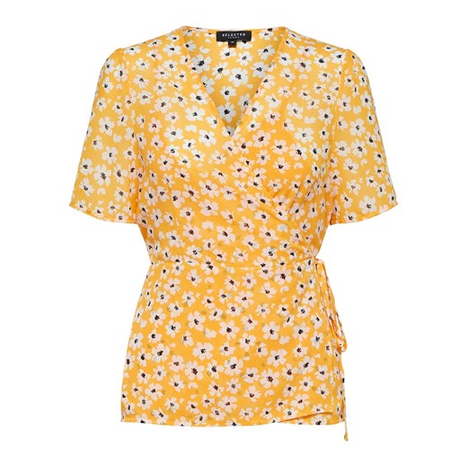 Koszula damska Selected Femme żółta w kwiaty 