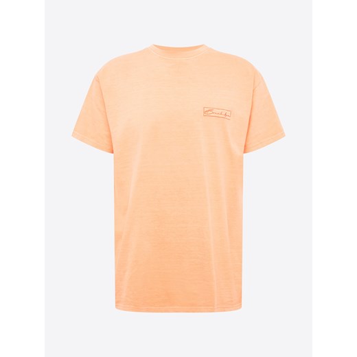 T-shirt męski New Look pomarańczowa z krótkim rękawem bez wzorów 