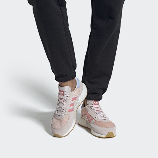 Buty sportowe damskie Adidas Originals do biegania młodzieżowe bez wzorów1 skórzane sznurowane 
