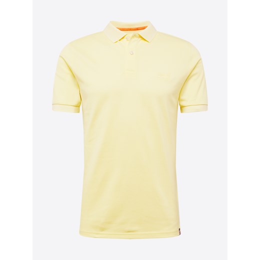 Żółty t-shirt męski Superdry z krótkim rękawem 