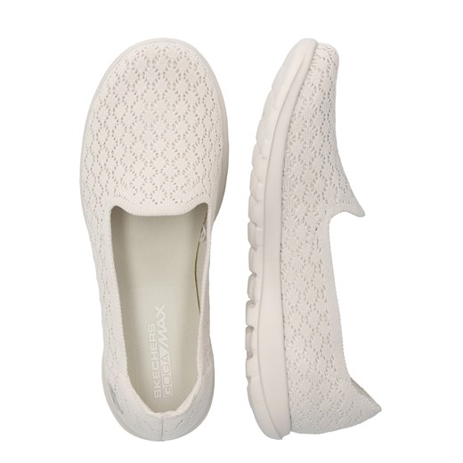 Buty sportowe damskie Skechers sneakersy białe płaskie bez zapięcia młodzieżowe 