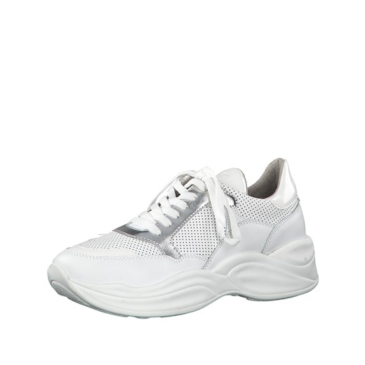 Buty sportowe damskie białe Tamaris do koszykówki młodzieżowe gładkie wiązane 