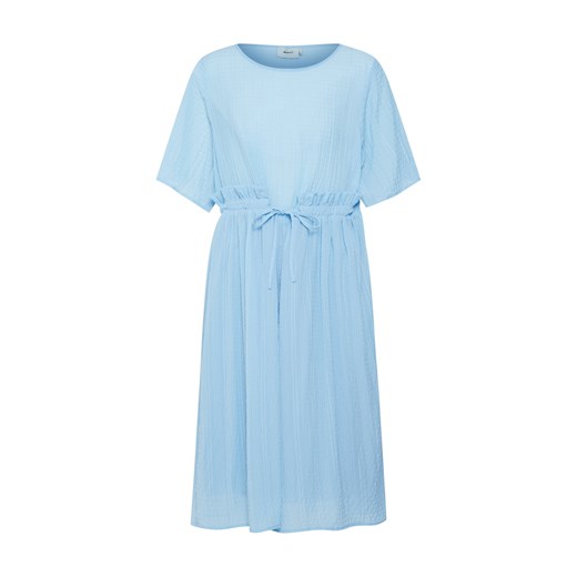 Sukienka Moves niebieska prosta z okrągłym dekoltem z krótkim rękawem mini casualowa 
