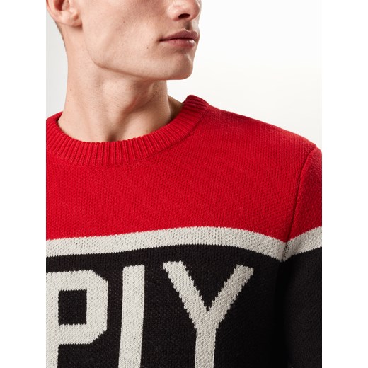 Sweter męski Replay z napisami na zimę