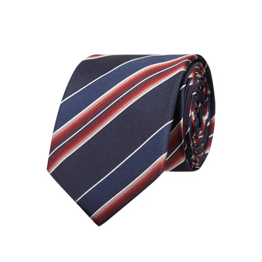 Krawat z jedwabiu z wzorem w paski  Olymp One Size Peek&Cloppenburg 