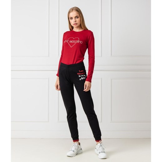 Spodnie damskie Love Moschino czarne dresowe