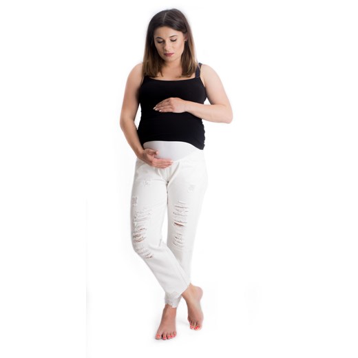 Spodnie ciążowe białe 