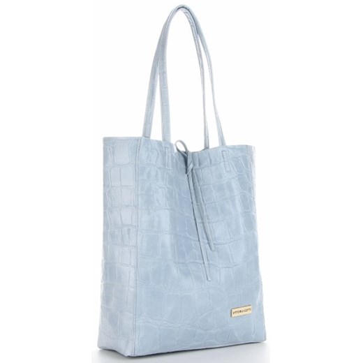 Shopper bag Vittoria Gotti niebieska 