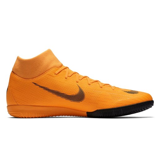 Buty sportowe męskie Nike mercurial na wiosnę sznurowane pomarańczowe z gumy 