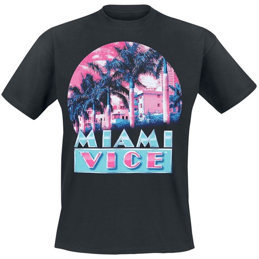 Miami Vice - Poster - T-Shirt - Mężczyźni - czarny Miami Vice  M EMP