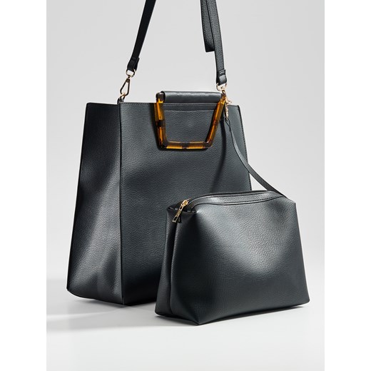 Shopper bag Mohito duża bez dodatków czarna matowa 
