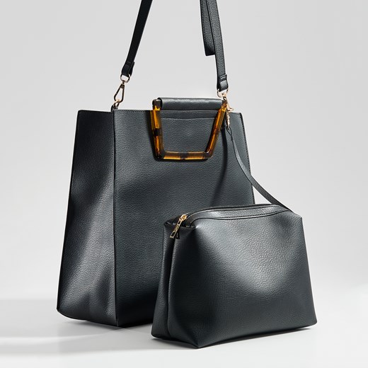Shopper bag Mohito czarna bez dodatków matowa elegancka 