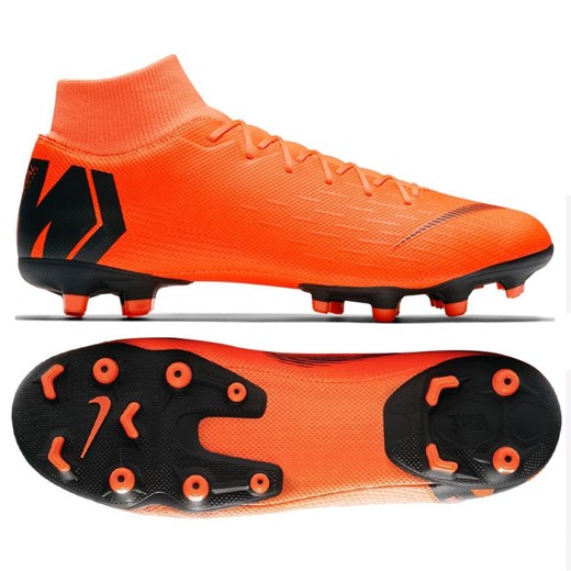 Pomarańczowe buty sportowe męskie Nike mercurial sznurowane 