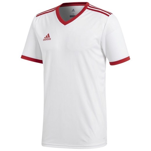 Koszulka sportowa biała Adidas bez wzorów na lato 