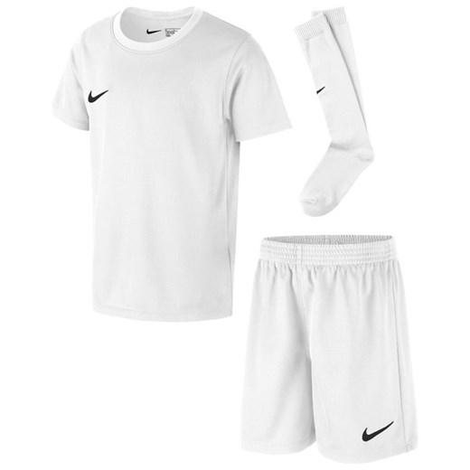 Komplet piłkarski dziecięcy Nike Dry Park Kit biały poliestrowy