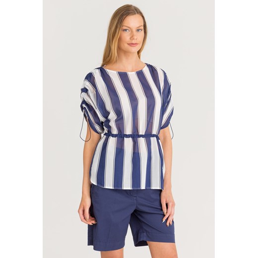 Sportmax Code bluzka damska z okrągłym dekoltem wielokolorowa z krótkimi rękawami 