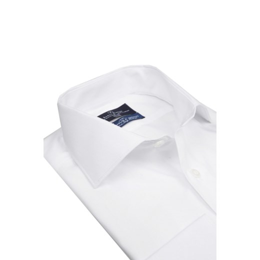 Plain White Poplin Luxury 42 cm standard 65 cm SLIM FIT