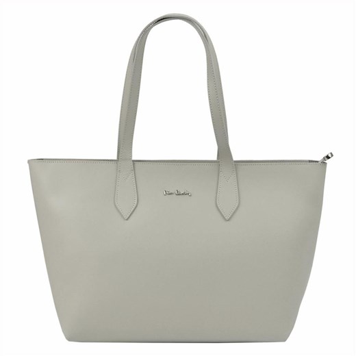 Shopper bag beżowa Pierre Cardin matowa elegancka 