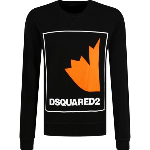 Bluza męska Dsquared2 czarna w stylu młodzieżowym z napisem w 