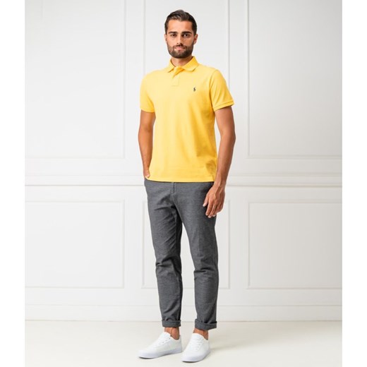 T-shirt męski żółty Polo Ralph Lauren z krótkim rękawem 