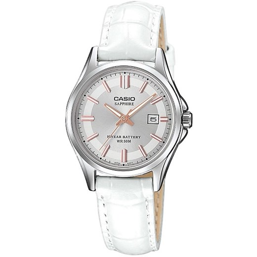 Biały zegarek Casio analogowy 